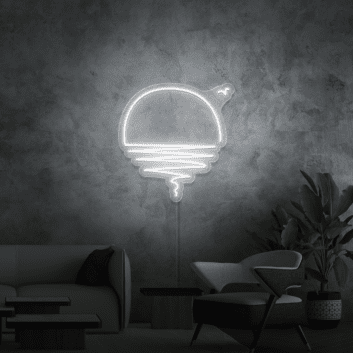 Sonnenuntergang über dem Meer LED-Neonschild Wohnzimmer Lounge