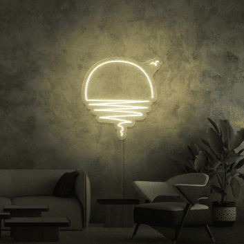 Sonnenuntergang über dem Meer LED-Neonschild Wohnzimmer Lounge
