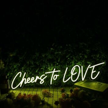 Cheers to LOVE LED-Neonschild für Hochzeit und Bar
