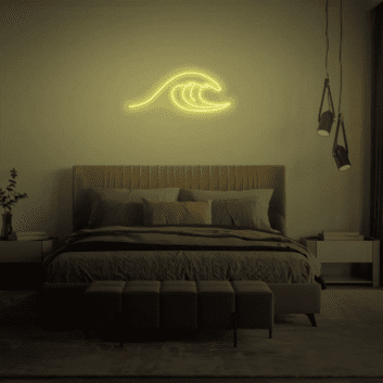 Meereswelle LED-Neonschild Schlafzimmer