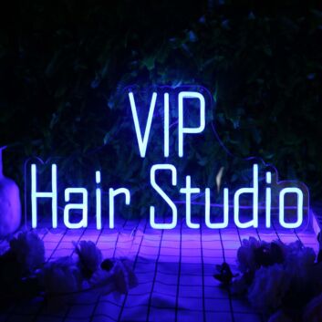 VIP Hair Studio LED-Neonschild für Friseursalon oder Schaufenster