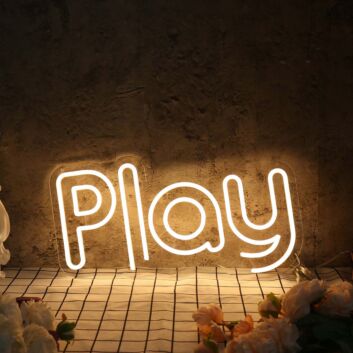 Play LED Neonschild als Wanddekoration