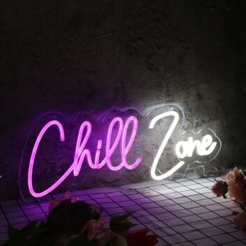 Chill Zone LED-Neonschild für Wohnzimmer Lounge