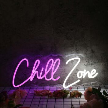 Chill Zone LED-Neonschild für Wohnzimmer Lounge