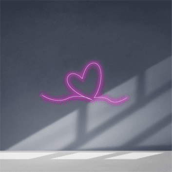 Herzlinie LED-Neonschild Wohnzimmer Schlafzimmer