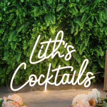 Lith's Cocktails LED-Neonschild für Bar und Party