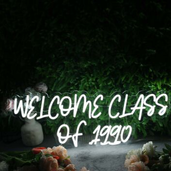 WELCOME CLASS OF 1990 LED-Neonschild für Schulfeier oder Abschlussfeier