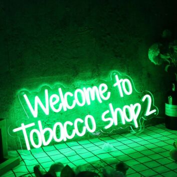 Welcome to Tobacco shop 2 LED-Neonschild für Tabakladen