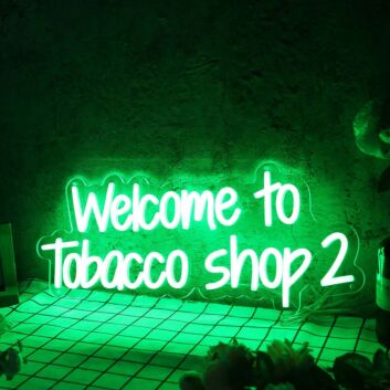 Welcome to Tobacco shop 2 LED-Neonschild für Tabakladen