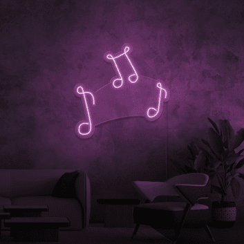 Musiknoten LED-Neonschild für Wohnzimmer oder Musikstudio