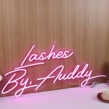 Lashes By Auddy Pink Neon Sign