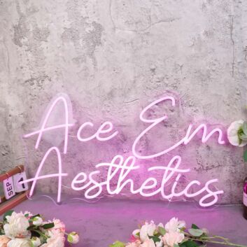 Ace Em Aesthetics Pink Neon Sign