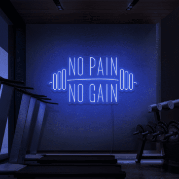 NO PAIN NO GAIN LED-Neonschild Fitnessstudio