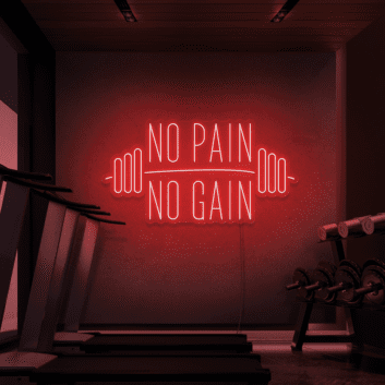NO PAIN NO GAIN LED-Neonschild Fitnessstudio