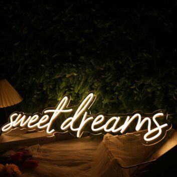 Sweet Dreams Yellow Neon Sign