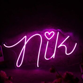 Nik Pink Neon Sign