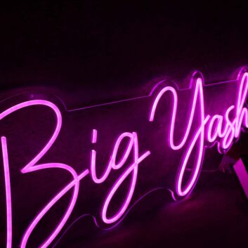 Big Yash Pink Neon Sign