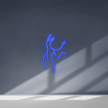 Abstrakte Handzeichnung LED-Neonschild Wohnzimmer Studio