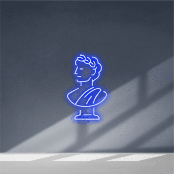 Römische Büste LED-Neonschild Wohnzimmer Studio