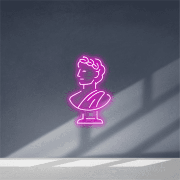 Römische Büste LED-Neonschild Wohnzimmer Studio