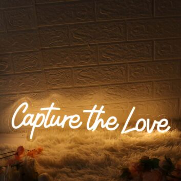 Capture the Love LED-Neonschild für Hochzeit und Fotostudio