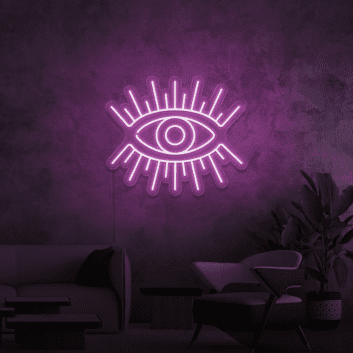 Auge mit Strahlen LED-Neonschild Wohnzimmer Lounge