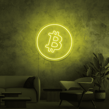 Bitcoin Symbol LED-Neonschild Wohnzimmer Büro