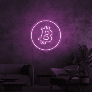 Bitcoin Symbol LED-Neonschild Wohnzimmer Büro