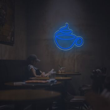 Kaffeetasse mit Dampf LED-Neonschild für Café Restaurant