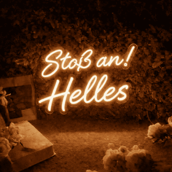 Stoß an! Helles LED-Neonschild für Bar und Brauerei