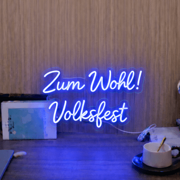 Zum Wohl! Volksfest LED-Neonschild für Bar und Volksfest