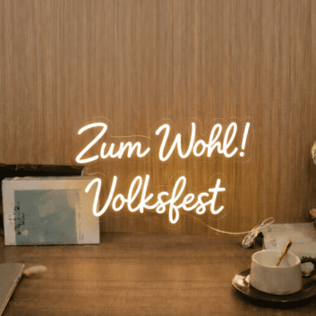 Zum Wohl! Volksfest LED-Neonschild für Bar und Volksfest