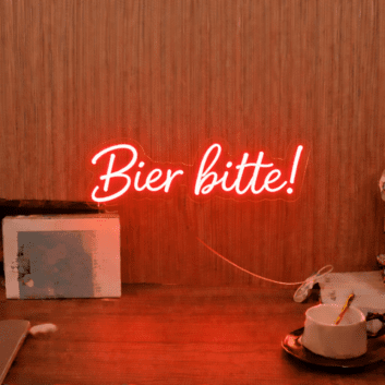 Bier bitte! LED-Neonschild für Bar und Kneipe
