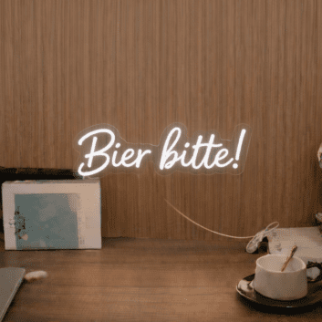 Bier bitte! LED-Neonschild für Bar und Kneipe