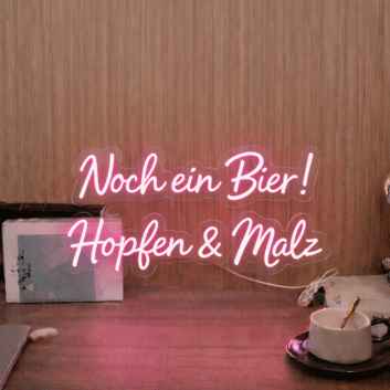 Noch ein Bier! Hopfen & Malz LED-Neonschild für Bar und Kneipe