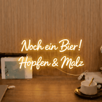 Noch ein Bier! Hopfen &amp; Malz LED-Neonschild für Bar und Kneipe