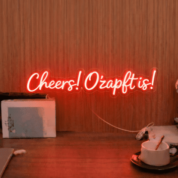 Cheers! O'zapft is! LED-Neonschild für Bar und Oktoberfest