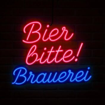 Bier bitte! Brauerei LED-Neonschild für Bar und Brauerei