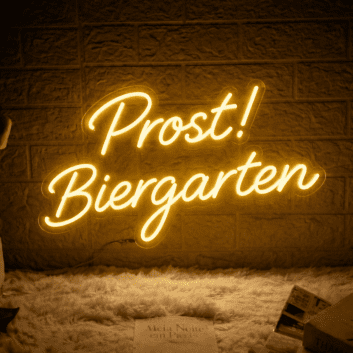 Prost! Biergarten LED-Neonschild für Biergarten Bar