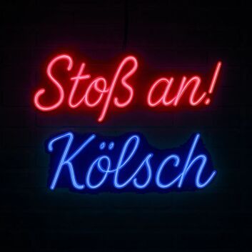 Stoß an! Kölsch LED-Neonschild für Bar Kneipe