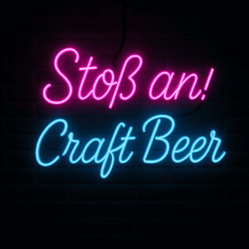 Stoß an! Craft Beer LED-Neonschild für Bar und Pub