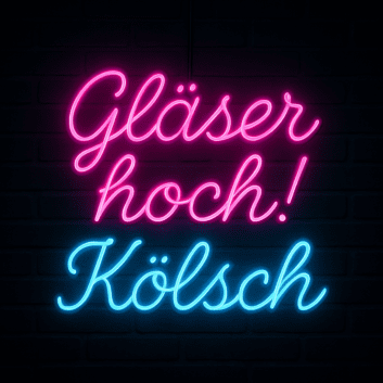Gläser hoch! Kölsch LED-Neonschild Bar Pub