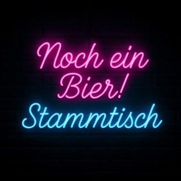 Noch ein Bier! Stammtisch LED-Neonschild für Bar und Kneipe
