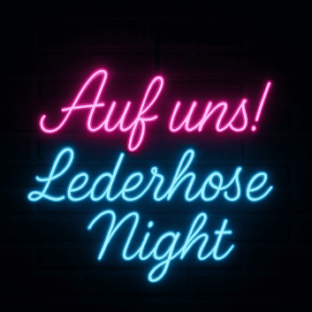 Auf uns! Lederhose Night LED-Neonschild für Bar Party