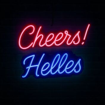 Cheers! Helles LED-Neonschild für Bar und Brauerei