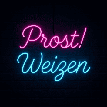 Prost! Weizen LED-Neonschild für Bar und Brauerei