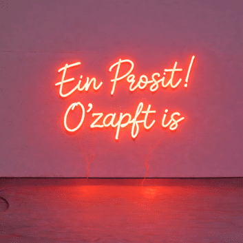 Ein Prosit! O’zapft is LED-Neonschild für Bierfest Bar