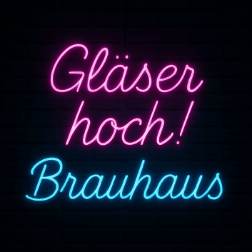 Gläser hoch! Brauhaus LED-Neonschild für Bar Brauerei