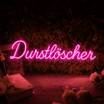 Durstlöscher LED Neonschild für Bar und Küche