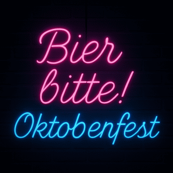 Trend Neon Schild „Bier bitte! Oktoberfest“ LED Wandlicht für Bierfest, Club, Bar und Party Dekoration